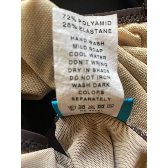 Profile by Gottex Brown Fully Lined One Piece Swimsuit Size 10 - Picture 6 of 6